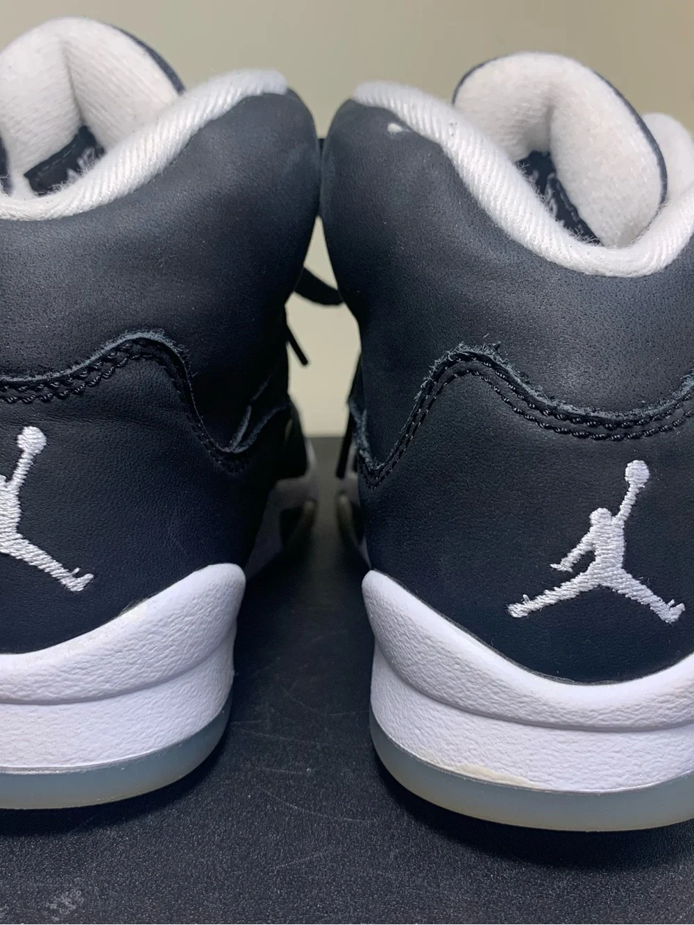Boys Nike Air Jordan 5 Retro Sneakers Phantom Black (Size 4.5Y US) Nice!!
